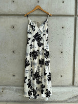 BLK WHT GARDEN MAXI