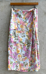 CARGO SATIN WRAP SKIRT