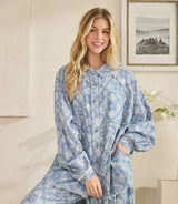BLUE PAISLEY TOP