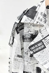 NEWSPAPER MIDI DRESS