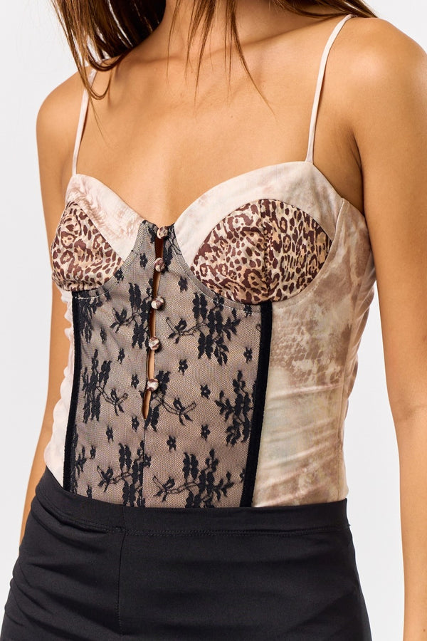 LEO MIX BODYSUIT