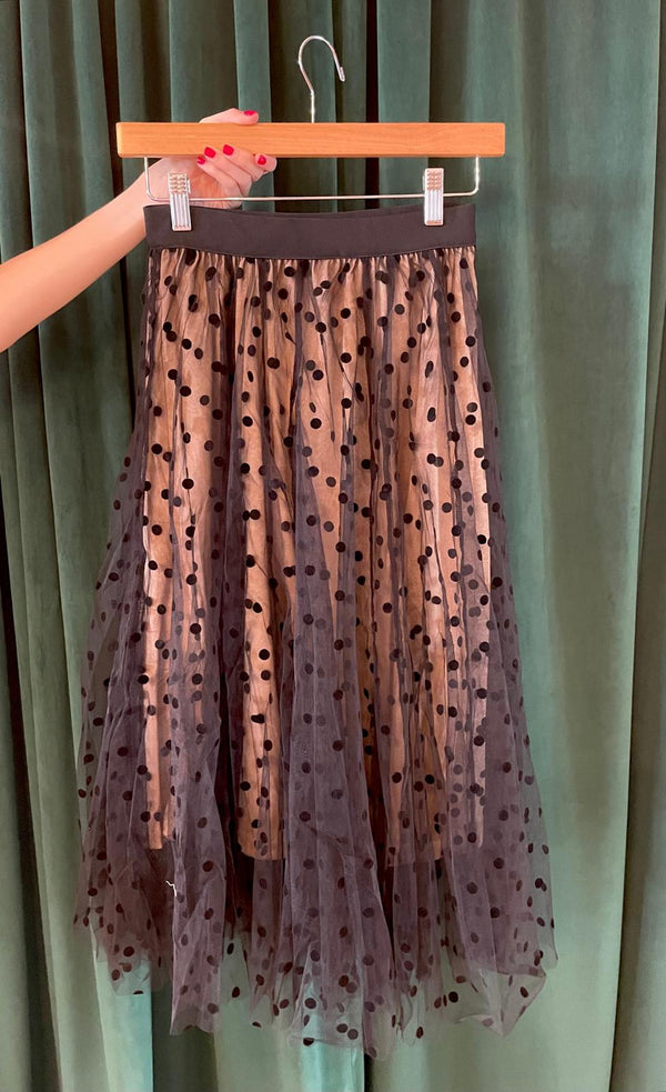 POLKA MIDI SKIRT