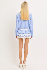 STRIPES BELTED DRESS