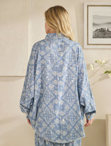 BLUE PAISLEY TOP