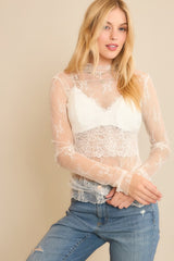 HIGH NECK MESH TOP