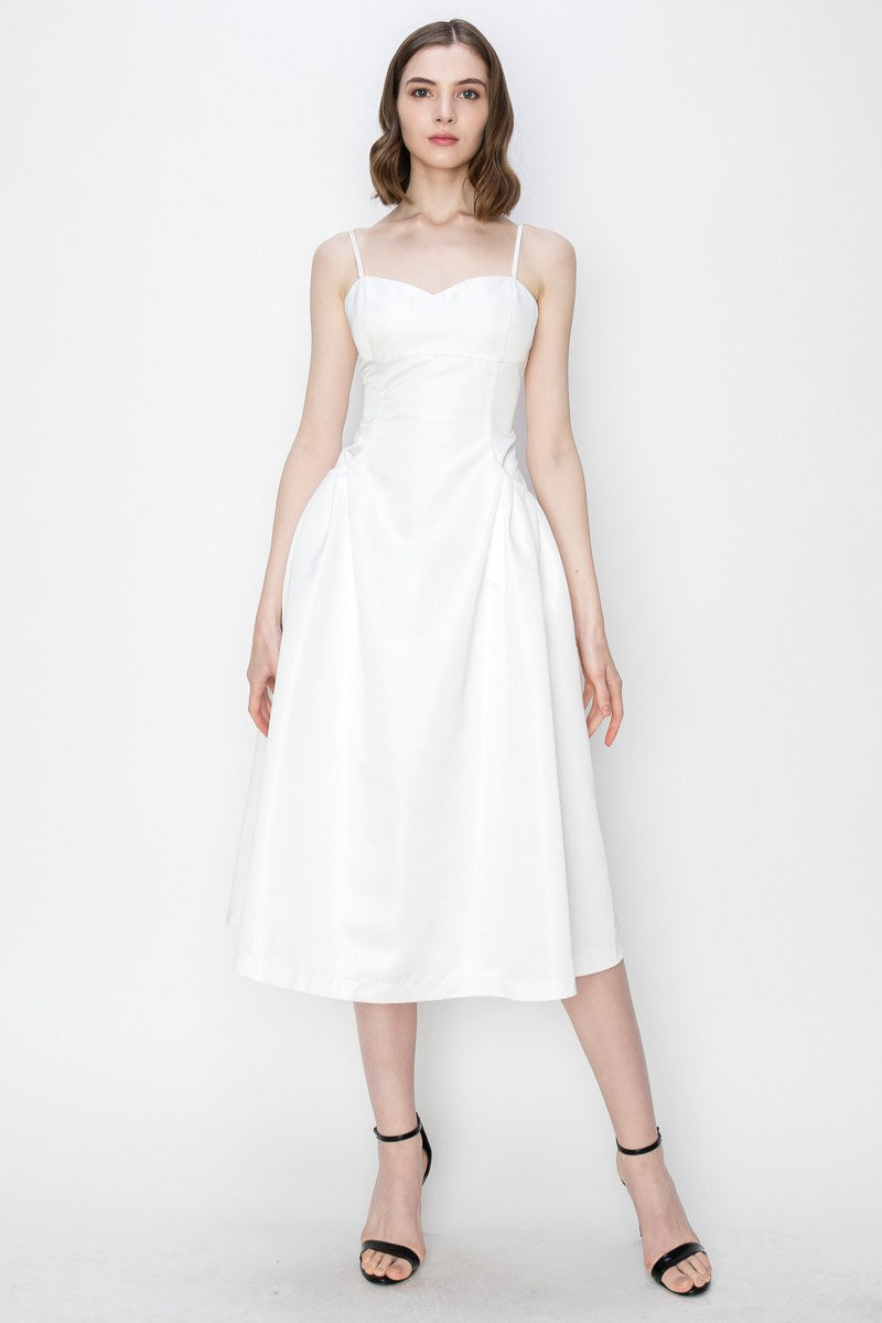 White Satin Dress