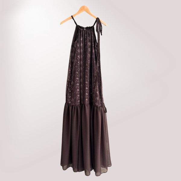 HERMAN NADAL BROWN MAXI DRESS